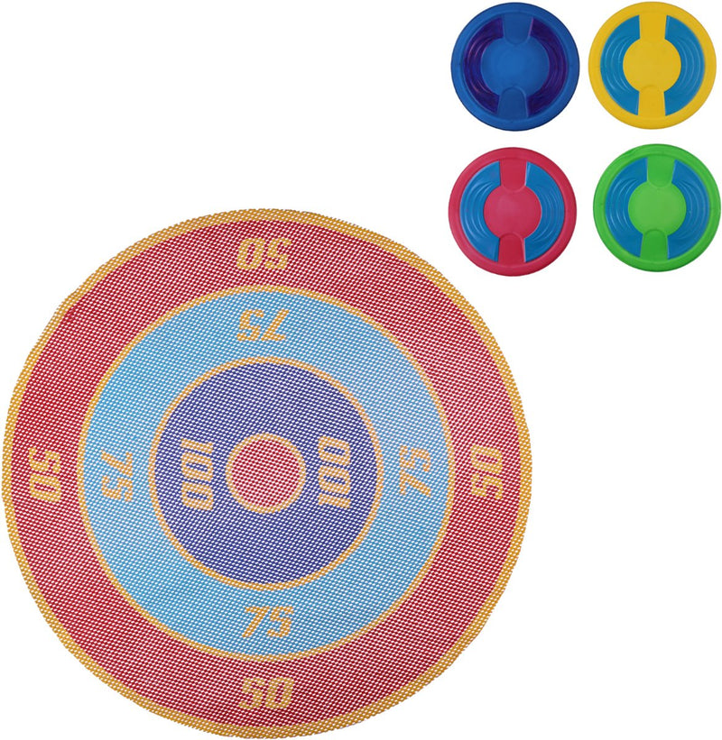 Load image into Gallery viewer, Eddy toys werpspel 5-delig - zwembad speelgoed kinderen - drijvend doelspel met schijven - spel voor water en tuin - diameter 65cm - multicolor
