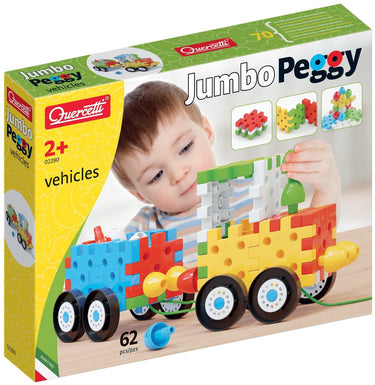 Quercetti bouwpakket voertuig jumbo peggy junior 62-delig