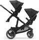 Deryan evy v2 duo kinderwagen - uitbreidbaar - extra zitje - zwart