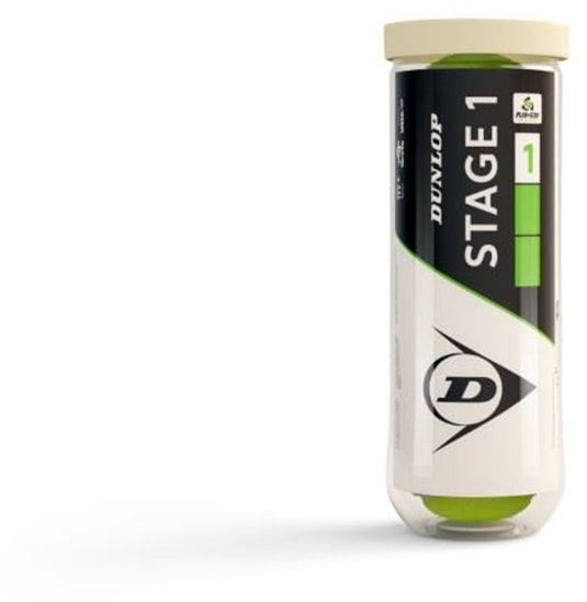 Dunlop stage 1 tennisballen - 3 stuks- groen geel