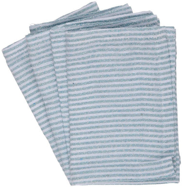 Arti casa servetten set van 4 - 35 x 35 cm - herbruikbaar - katoen polyester - blauw gestreept