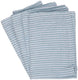 Arti casa servetten set van 4 - 35 x 35 cm - herbruikbaar - katoen polyester - blauw gestreept