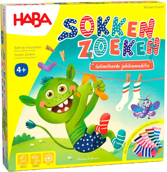 Haba | bordspel spel sokken zoeken gelimiteerde jubileumeditie