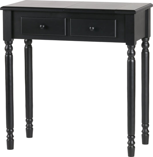 Woood romy hal kaptafel - hout - zwart - 78x75x38
