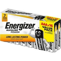 Batterijen energizer alkaline power lr03 aaa 16 stuks