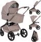 Lionelo freya 2in1 kinderwagen – reiswieg wandelwagen – vanaf geboorte tot 22 kg – premium buggy - pu-wielen met vering – voor- achterwaarts zitje – upf50+ kap – compleet accessoiresysteem