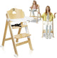Lionelo floris kinderstoel 3in1 – eetstoel, kinderstoel met voetensteun stoel tot 40kg – 4-traps verstelbare zitting en voetensteun – berkenhout, afneembare tafel, veiligheidsgordels – scandinavisch design, groeit mee met kind