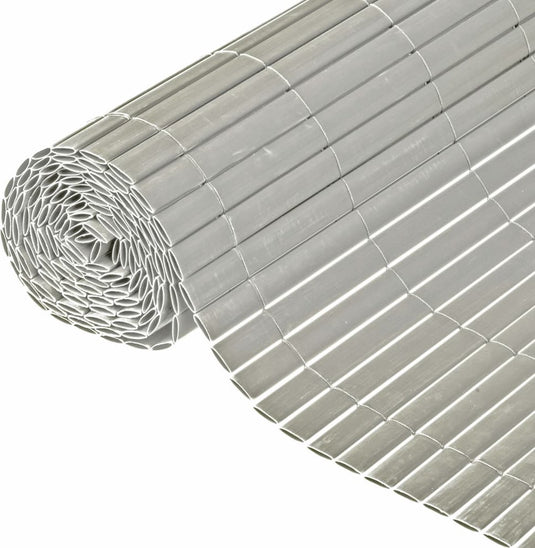 Nature - tuinscherm - dubbelzijdig - 1.5 x 3m - pvc - grijs - zeer goede afscherming