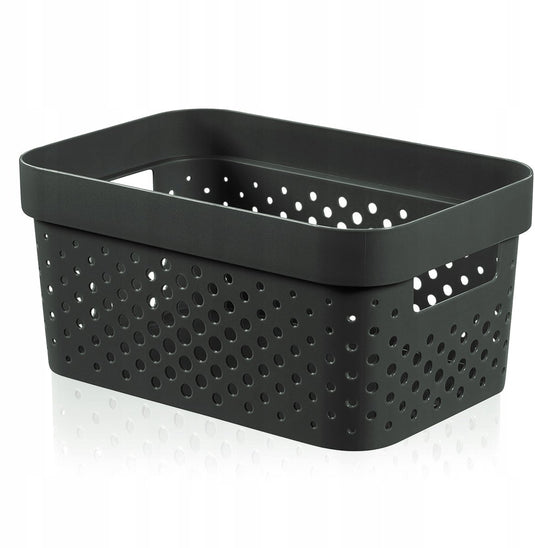 Curver | mand infinity dots xs 1,4 l gerecycled, antracietgrijs, 100% gerecycled materiaal, 17 x 12,6 x 8,4 cm