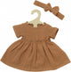 Heless jurk met haarband terra 28 - 35 cm