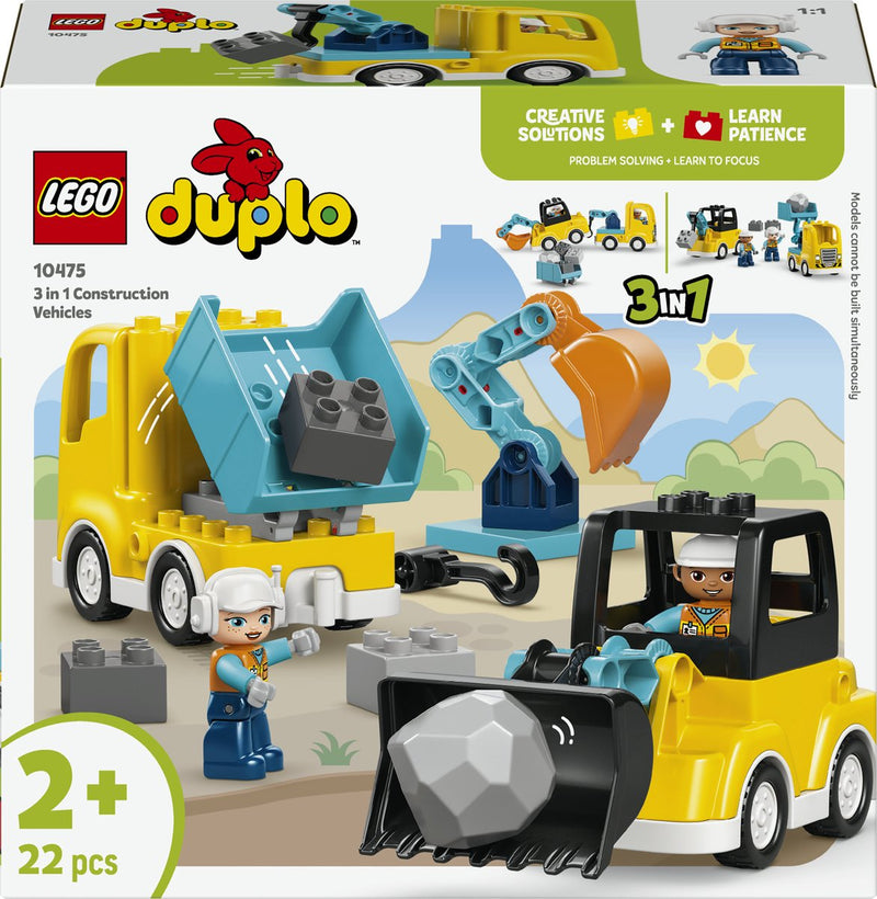 Load image into Gallery viewer, Lego duplo town 10475 - 3-in-1 bouwvoertuigen - creatief speelgoed
