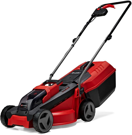 Einhell accu grasmaaier ge-cm 18 30 li kit - power x-change - 18 v li-ion - maaibreedte: 30 cm - aanbevolen gazonoppervlakte: tot 150 m² - 25 l opvangzak - maaihoogte: 30-70 mm - incl. 3.0 ah accu en lader