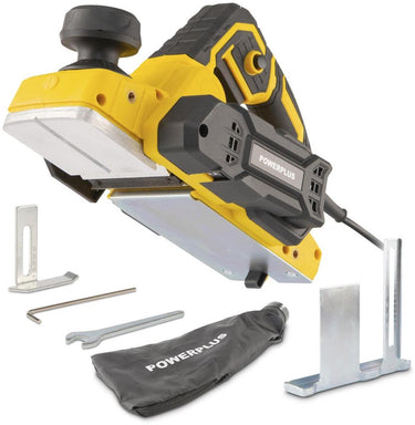 Powerplus powx1111 schaafmachine - 900w - zijgeleider - schaafdiepteinstelling - opvangzak - incl. 2 messen