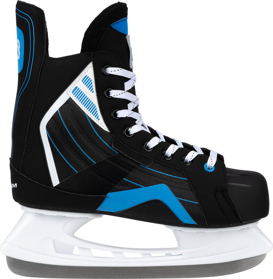 Nijdam ijshockeyschaats - verstelbaar - deluxe - zwart blauw - maat 44
