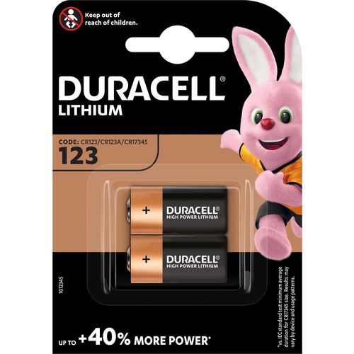 Batterij duracell high power 123 2 stuks
