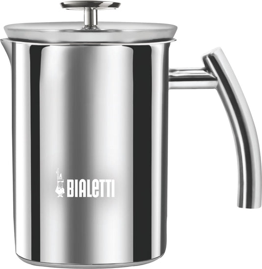 Bialetti cappuccinatore induction melkopschuimer 330 ml – rvs melkopschuimer voor inductie – handmatige melkopschuimer – voor cappuccino latte macchiato