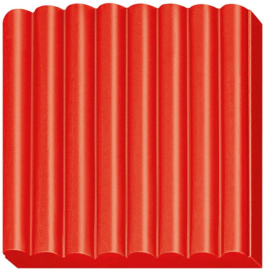 Fimo kids 8030 - ovenhardende boetseerklei - blokje 42 g - rood