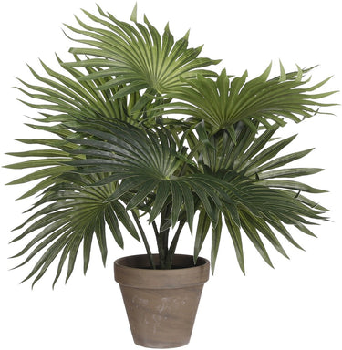 Mica decorations palm kunstplant struik - groen - h30 x d35 cm - top kwaliteit