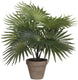 Mica decorations palm kunstplant struik - groen - h30 x d35 cm - top kwaliteit