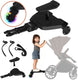 Lionelo buggy board meerijdplankje - kinderwagen-opstapje - zit- en sta-optie - universeel - led-wielen - verstelbaar zitje - antislip platform - tot 25 kg - 2-5 jaar - eenvoudige montage