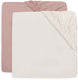 Jollein hoeslaken ledikant - 60x120cm - jersey - wild rose ivory