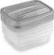 Curver vedo vershoudbakjes set 5x0,5l - 16x12x4.5 cm - transparant