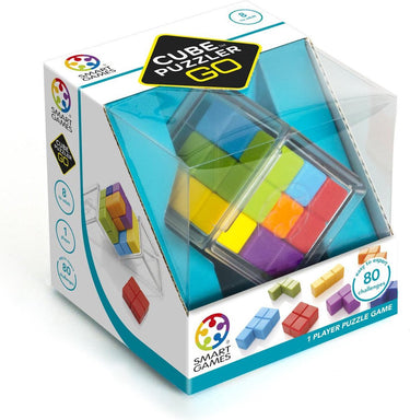 Smartgames cube puzzler go - 3d logisch denkspel - 80 educatieve kubus uitdagingen - iq breinbreker compact reisspel - vanaf 8 jaar