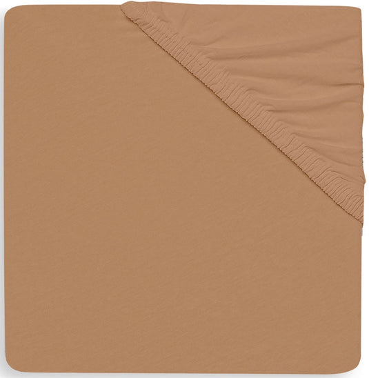 Jollein - baby hoeslaken jersey (biscuit) - katoen - hoeslaken wieg - 40 50x80 90cm