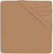 Jollein - baby hoeslaken jersey (biscuit) - katoen - hoeslaken wieg - 40 50x80 90cm