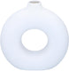 Arti casa decoratieve vaas rond met open midden - witte vaas voor interieur decoratie - moderne vaas voor bloemen of accessoires - 31 x 10.5 x 31 cm - wit