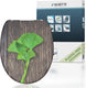 Schütte wc-bril 82154 gingko wood - duroplast - soft close - verchroomde scharnieren - decor - 1-zijdige print