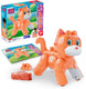 Mega bloks fisher-price speelgoedblokken rollende kitten met draaiende wieltjes - 25 onderdelen voor kinderen