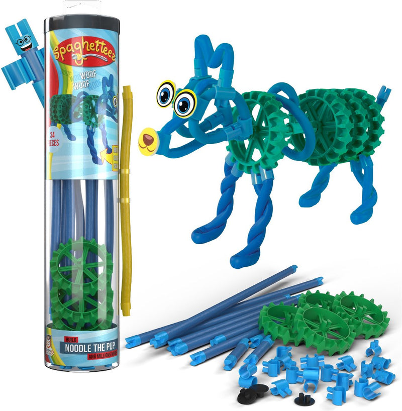 Load image into Gallery viewer, Clics spaghetteez noodle the pup flexibele bouwstaafjes, 34dlg.
