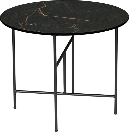 Woood vida bijzettafel - porselein metaal - zwart - 48x60x60