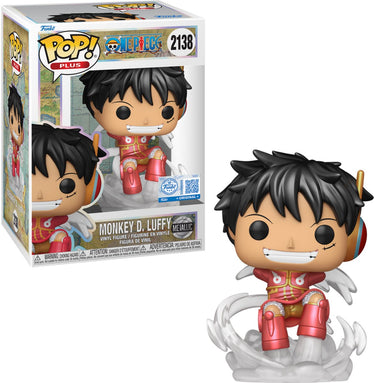 Funko pop! plus: one piece - monkey d. luffy (metallic) #2138 special edition exclusive