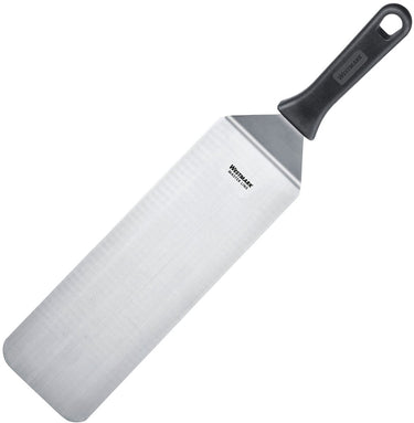 Westmark grillspatel, gebogen, flexibel, gesloten, lemmet: 9,5 x 27,5 cm, lengte: 43 cm, rvs kunststof, master line, zwart zilver, 13422270