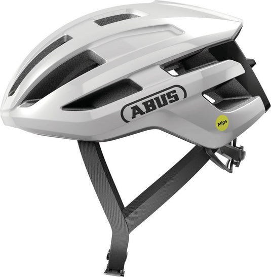 Abus powerdome fietshelm mips shiny white