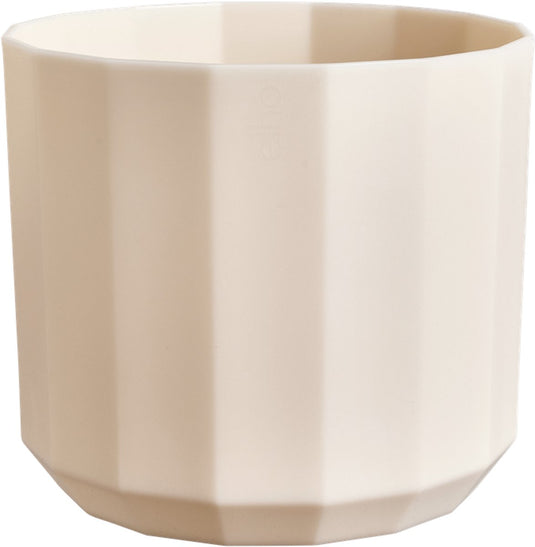 Elho facet rond 17cm - bloempot voor binnen - 100% gerecycled plastic - ø 16.6 x h 14.9 cm - amandelroze
