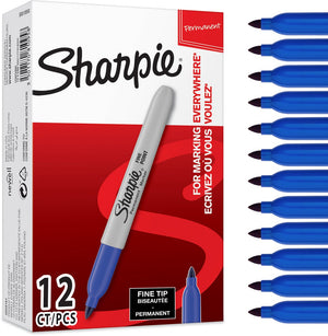 Sharpie -permanentmarkers | fijne punt | blauw | 12 stuks
