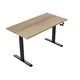 Zit-sta-bureau euroseats crank burslibl180log bruin, zwart eiken metaal