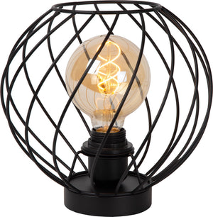 Lucide danza - tafellamp - ø 25 cm - 1xe27 - zwart