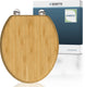 Schütte wc-bril 81001 natural bamboo - massief bamboe - verchroomde scharnieren - belastbaar tot 175 kg
