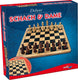 Noris schaken en dammen deluxe hout 2-in-1 - bordspel
