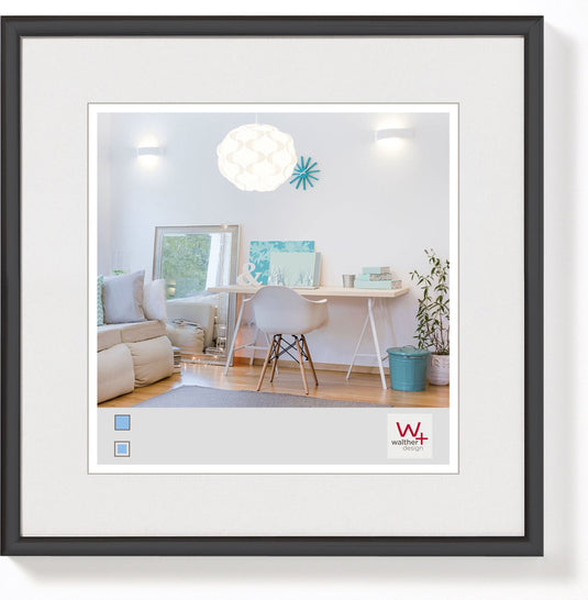 Walther new lifestyle - kunststof lijst - fotoformaat 20x20 cm - zwart