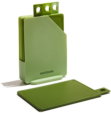Muitomas snijplankenset - 4 snijplanken - antislip hoeken - hygiënisch vaatwasmachine bestendig - groen