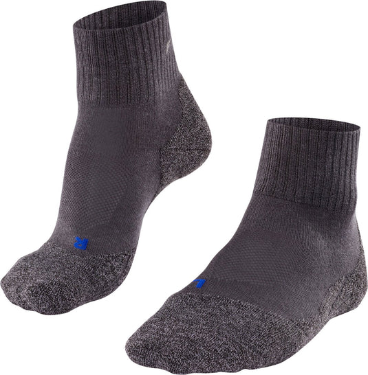 Falke tk2 cool short anti-blaar dik lyocell functioneel materiaal wandelsokken heren grijs - maat 46-48
