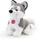 Trudi puppy knuffel hond husky puppy 28 cm - hoge kwaliteit pluche knuffel - knuffeldier voor jongens en meisjes - grijs wit - 19x28x28 cm maat m