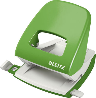 Leitz metalen bureau perforator - perforeert tot 30 vel - voor mappen en ringbanden - groen