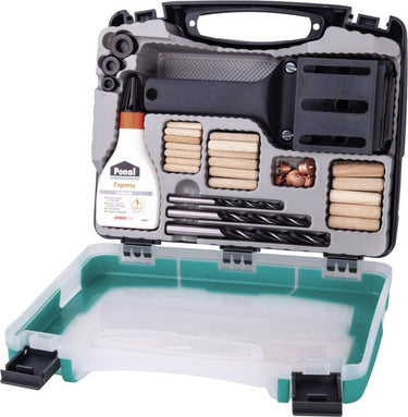 Wolfcraft - universele deuvel set - deuvel boormal - deuvelmal - 4645000