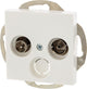 Gira sy55 radio tv wandcontactdoos - inbouw - polarwit